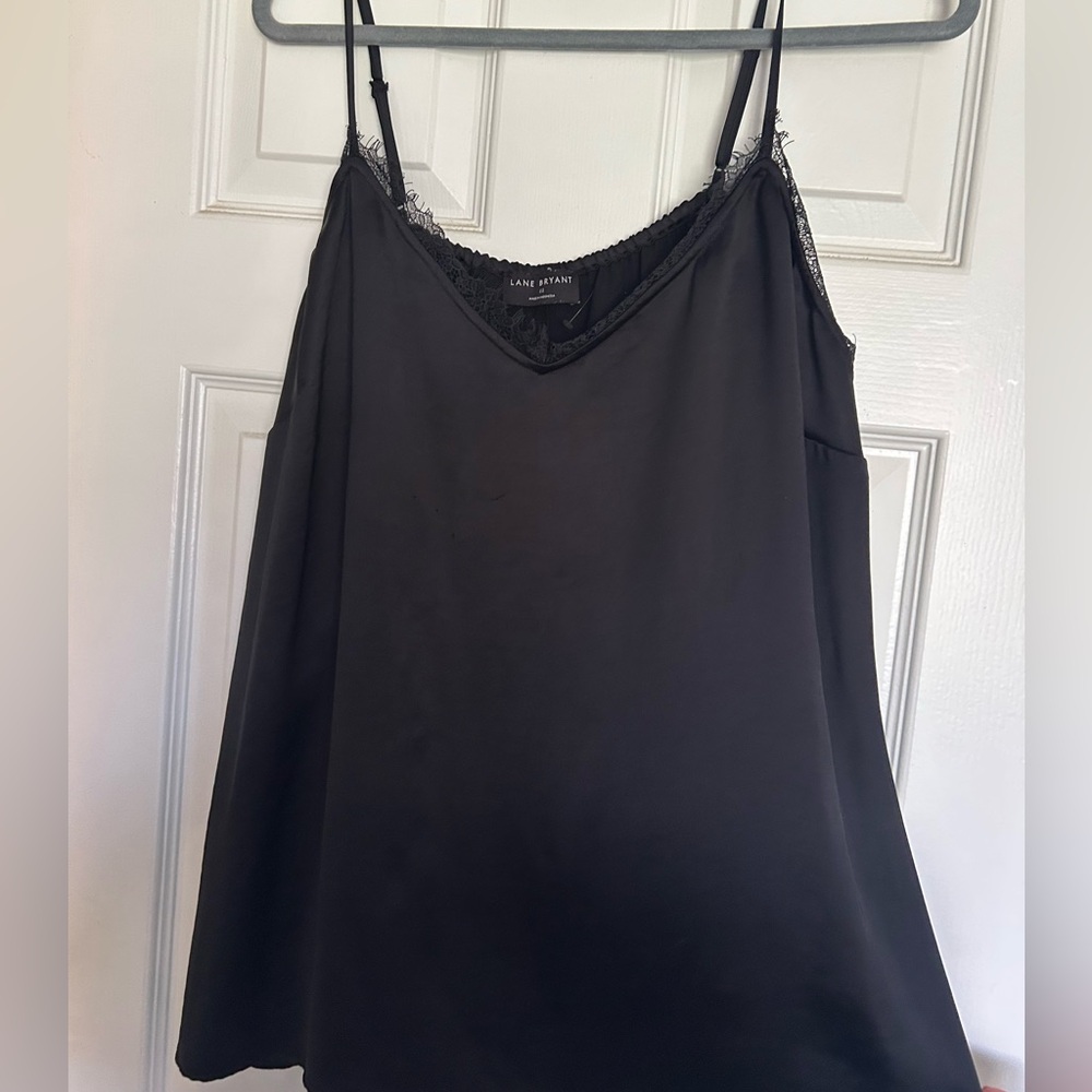 Lane Bryant Elegant Black Cami with Lace Detail